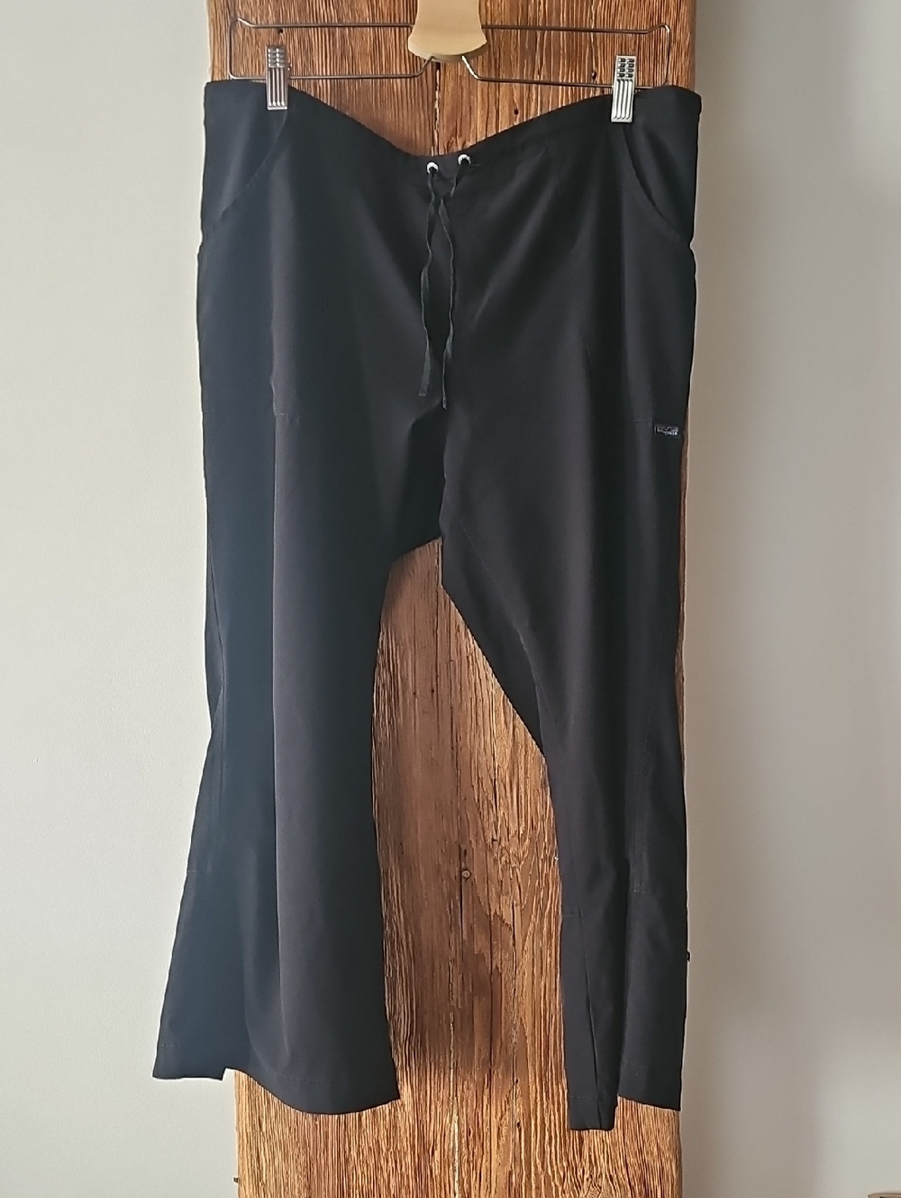 Patagonia Black Drawstring Pant Split Leg Size L GUC